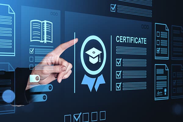 Illustration d'une certification informatique
